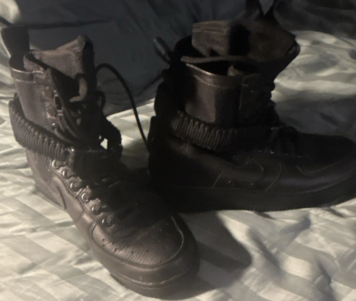 Nike Sf Air Force 1 High Triple Black 2017 W for sale | eBay