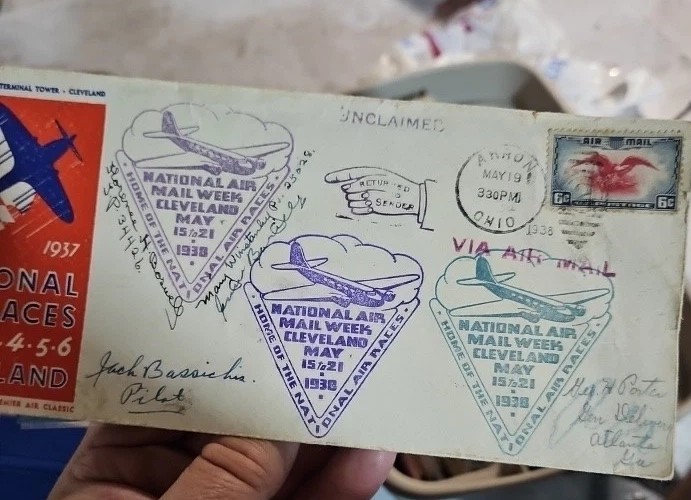 National Air Mail Week Cleveland Ohio May 1938 Unclaimed