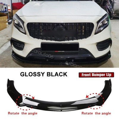 For Mercedes Benz W176 A180 A200 250 AMG Front Bumper Lip Splitter Spoiler Kit