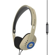Koss KPH30iRB Retro Style On-Ear Headphones, in-Line Microphone Rhythm Beige