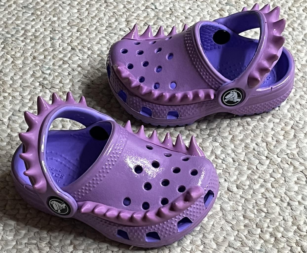 Crocs Classic Spikes Purple Clog Toddler Baby Girl C5 Child Sandals Shoes