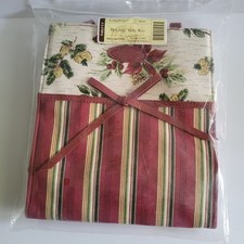 Longaberger Holiday Stripe Botanical Poinsettia Gift Bag, Tote or Purse