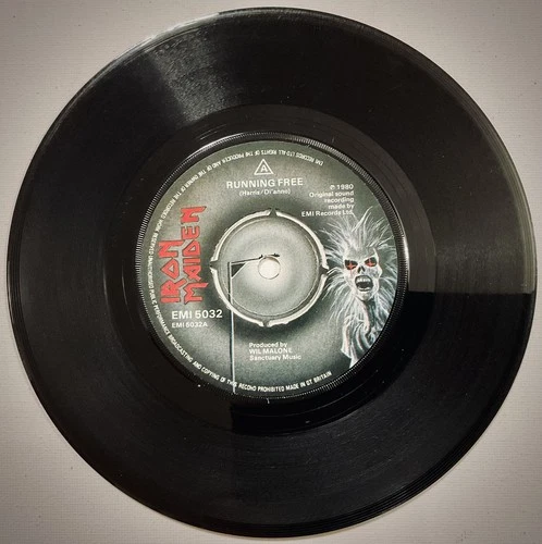 1980 UK Original Iron Maiden Running Free 7" Vinyl Single EMI5032