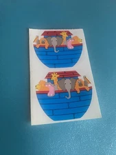 Vintage Mrs Grossman’s Kromekote Noah’s Ark Animals Half Sticker Strip