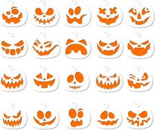 AIEX 20pcs Halloween Stencils Reusable, 6 x 6 Inch Pumpkin Face...