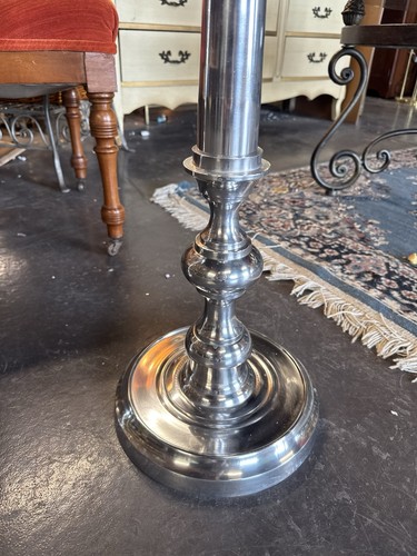 31” Tall Silver Toned Pedestal Tower Personal Champagne Ice Bucket - Picture 4 of 7