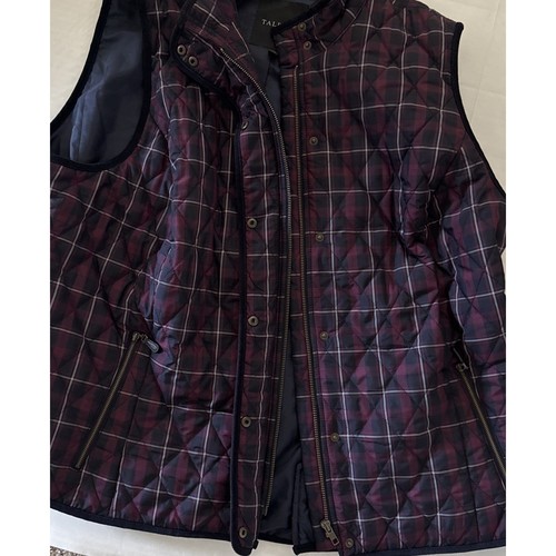 Talbots Women Full Zip Quilted Vest Plaid Multicolor Pockets Size 3X - Picture 12 of 12
