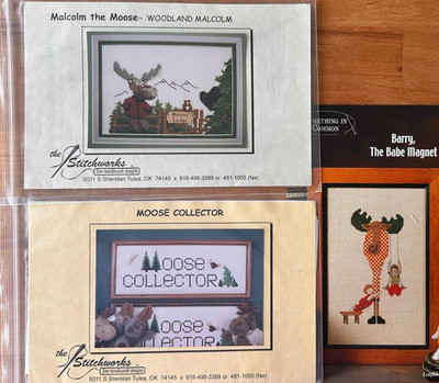 Moose lovers set of cross stitch charts  All new 3 charts