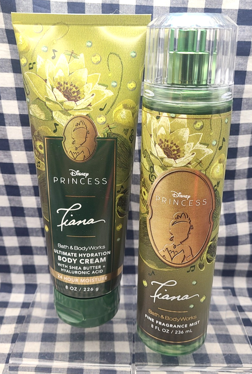 2 Piece NEW Tiana DISNEY PRINCESS Mist & Body Cream Set Bath & Body Works