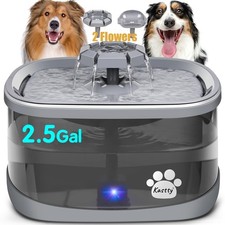 Kastty 300oz/9L Dog Water Fountain Extra Large Pet 3 Flow Modes Cat with Larger