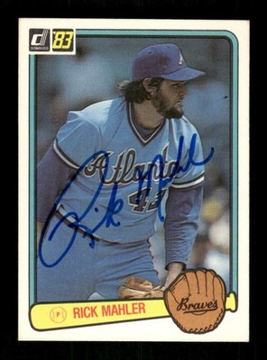 1983 Donruss #527 Rick Mahler signed autograph  dec'd, crisp blue , centered EAA
