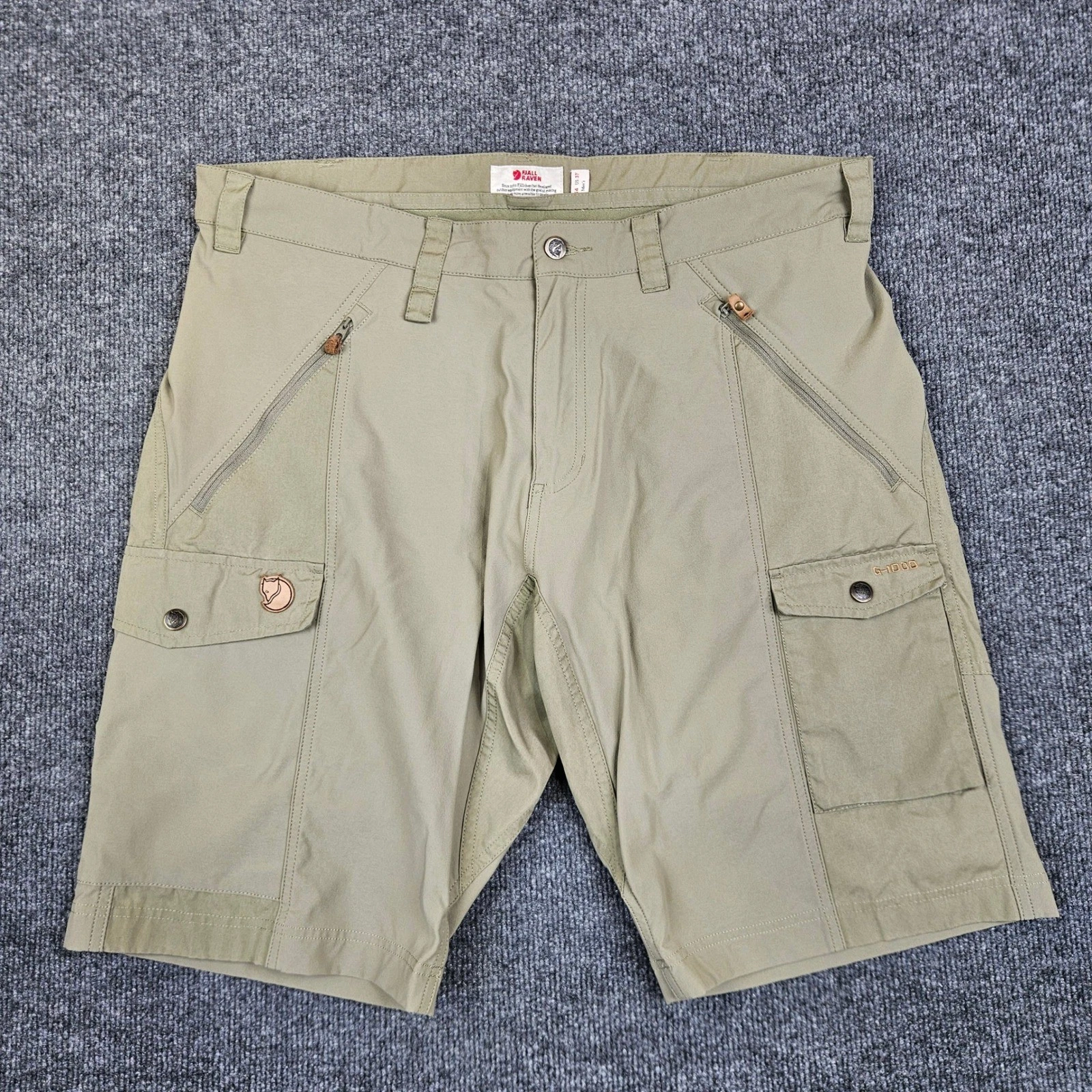 Fjallraven Abisko Shorts Men 37 W38xL12 G-1000 Trekking Hiking Cargo Green 82833