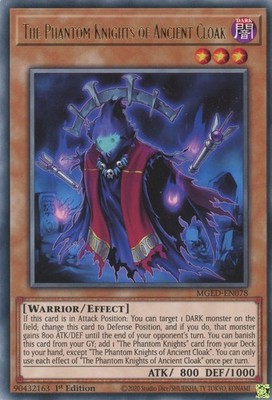 Yugioh The Phantom Knights Of Ancient Cloak MGED-DE078 Rare 1st NM x3 Play Set