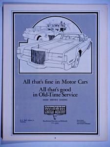 1971 Lincoln Continental Vintage Southwest Lincoln Mercury Regional Print Ad