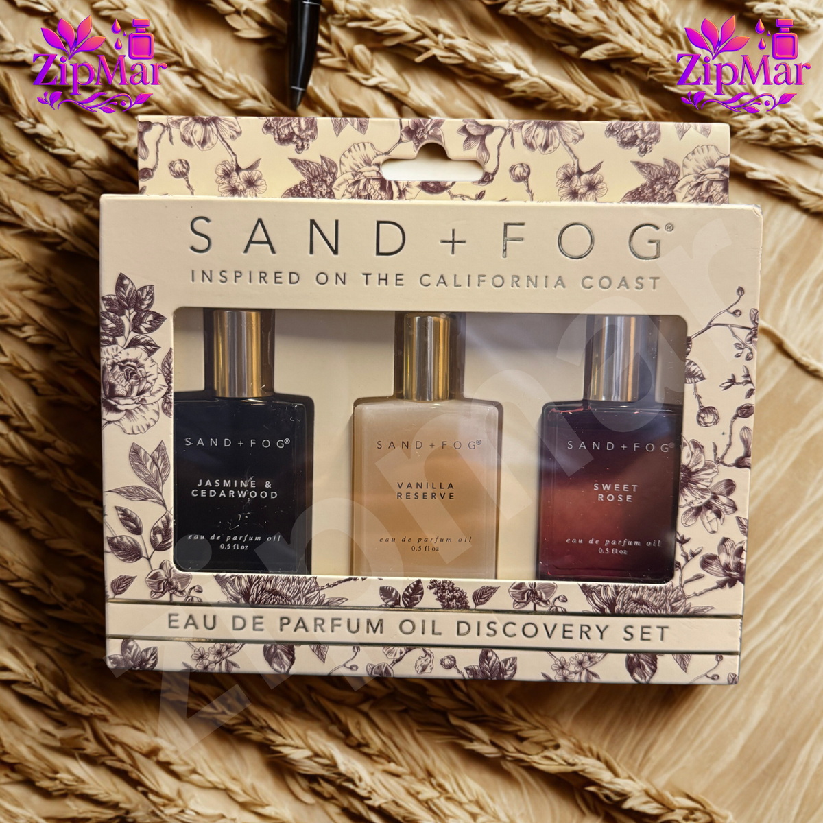 Sand + Fog Perfume Oil Discovery Set 3x0.5oz Vanilla Jasmine Sweet