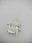 Vintage Silver Tone Adirondack Chair Summer Deck Brooch Pin Jewelry Costume