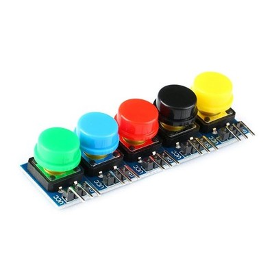 5x Tastermodul bunt Drucktaster Button für Arduino Raspberry Pi DIY Elektronik