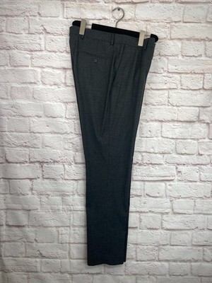 APT. 9 Mens Gray CHALK GRAPH CHECK SLIM FIT Business Dress Pants Slacks 33Wx30L