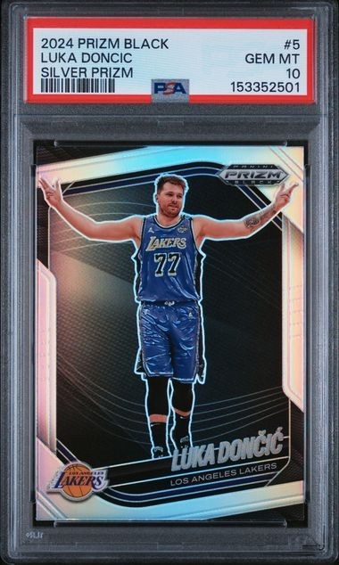 LUKA DONCIC 2024 PANINI PRIZM BLACK SILVER PSA 10