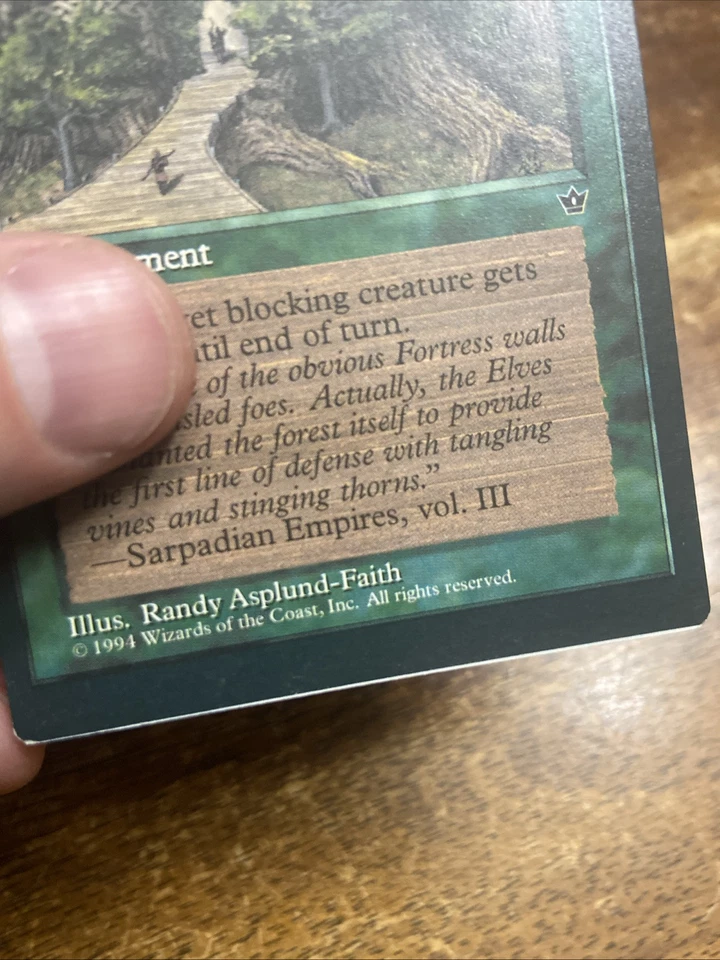 Elven Fortress MTG Fallen Empires Misprint Miscut - Image 3 of 3