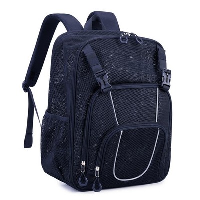 Mesh Backpack Heavy Duty See Through Transparent School Capacity Daybag