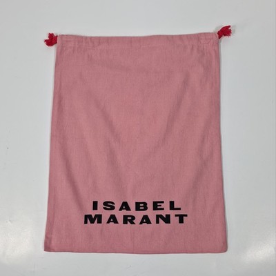 Isabel Marant Dust Bag Drawstring Pouch 13.5''x16'' Pink Canvas