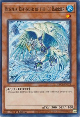 Blizzed, Defender of the Ice Barrier - HAC1-EN029 - Common - 1st Edition - Light