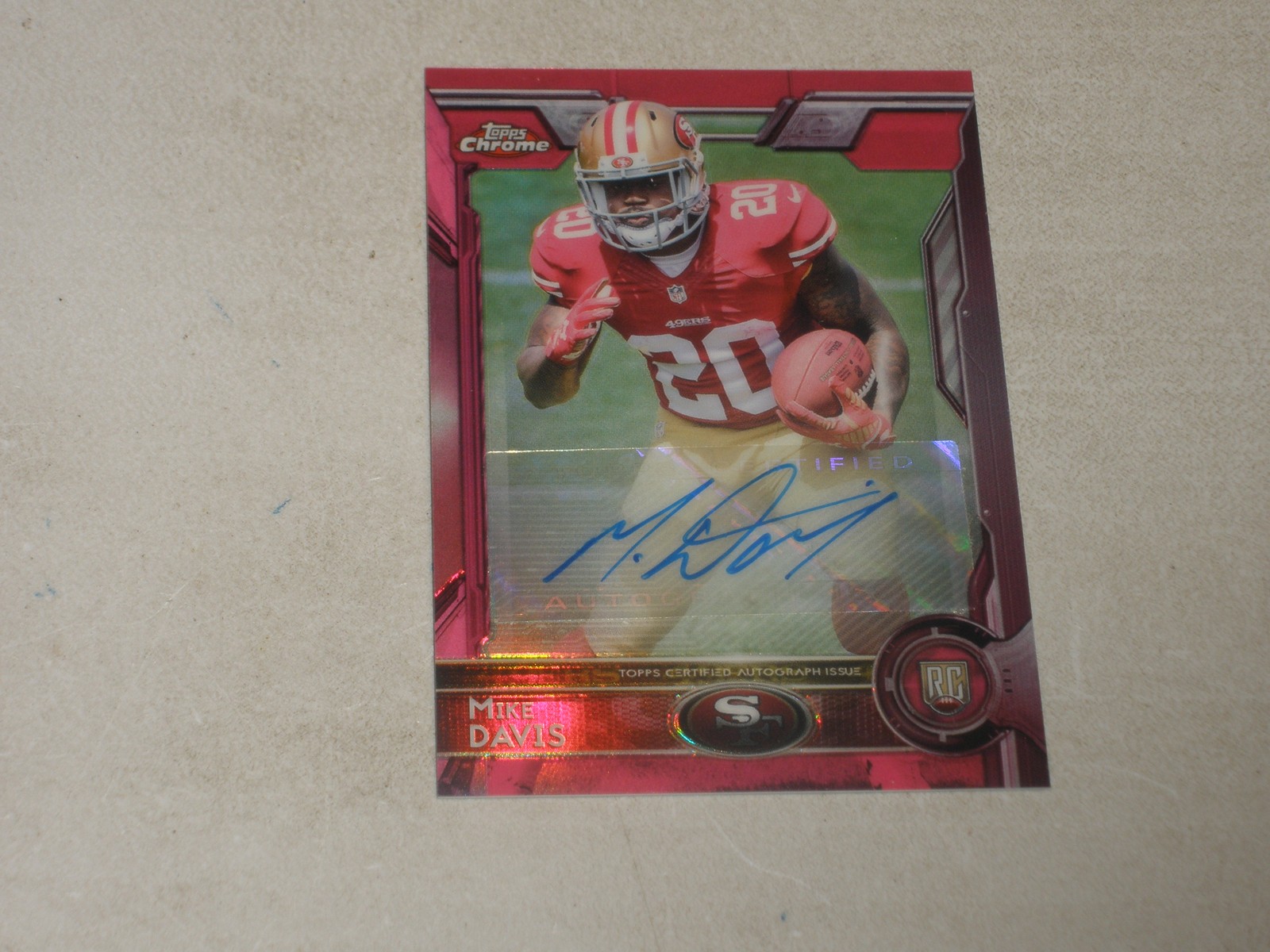 Mike Davis Topps Chrome Mini #139 Pink Refractor