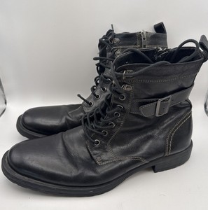 ASTON GREY Collection Brooklyn Gray Leather Combat Boots size 12 Aston Grey | Shoes | Aston Grey Brooklyn Fold Down Leather  main image 2