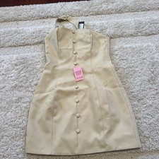 Pretty Little Thing Halter Neck Button Down Mini Dress