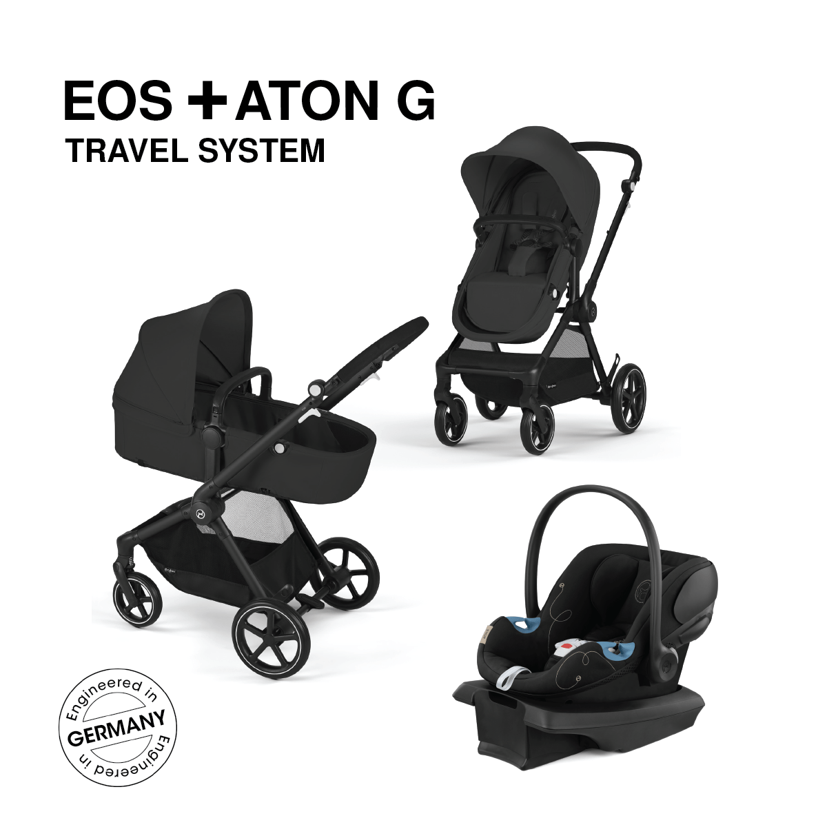 Cybex EOS Black Frame/Aton G - Ocean Blue -BRAND NEW! | eBay
