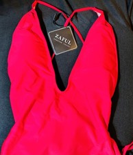 Zaful Forever Young Tie String Back 1 Pc Bathing Suit