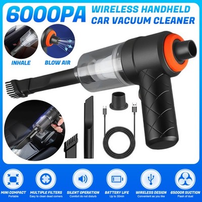 Cordless Handheld Vacuum Cleaner & Air Duster 2 in 1 Portable Wireless Car Home