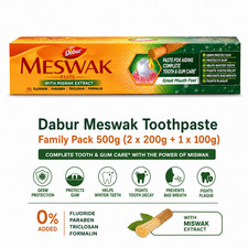 Dabur Meswak Complete Oral Care Toothpaste - 500g 2 x 200g 1 x100g