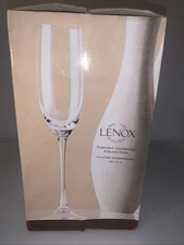 New Lenox Tuscany Classics Lead Crystal Flute 6.5Oz Champagne Glass Set of 4 NIB