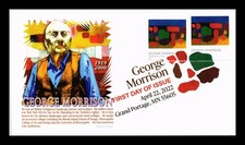 US COVER GEORGE MORRISON ARTIST IMPERFORATE FDC COMBO PANDA CACHET