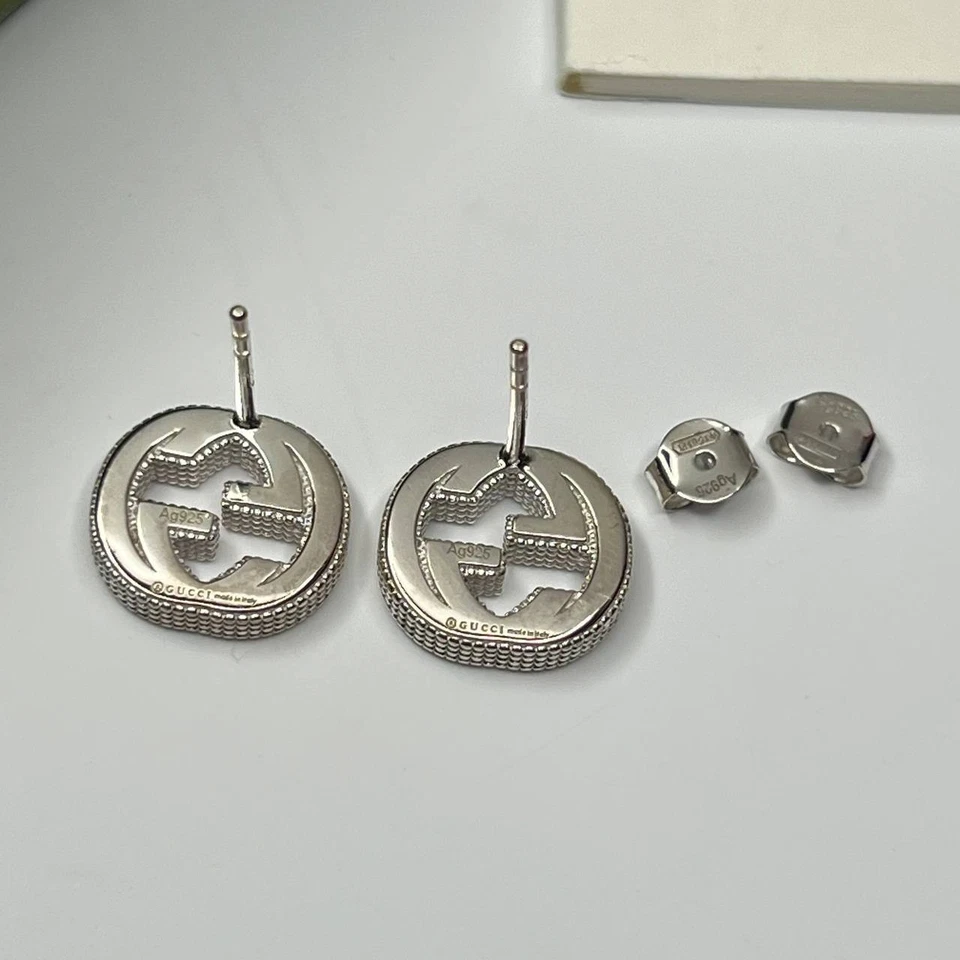 Auténticos Pendientes GUCCI Plata de Ley G Entrelazados con Caja Foto 4 de 4
