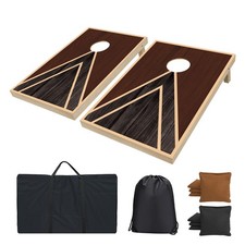 Cornhole Boards Set Regulation Size 4x2/3x2ft 2 Boards 8 Bean Bags Outdoor Game