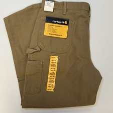 MENS CARHARTT ORIGINAL FIT STRAIGHT WASHED DUCK WORK DUNGAREE PANTS 40x30 NWT