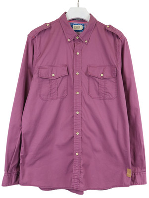 SCOTCH & SODA Shirt Mens 2XL Purple Button Down Pocket Long Sleeve Pure Cotton
