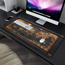  40 90cm 1pc Vintage Compass Map Design Extended Desk Mat Mouse Pad-Non-Slip Rub
