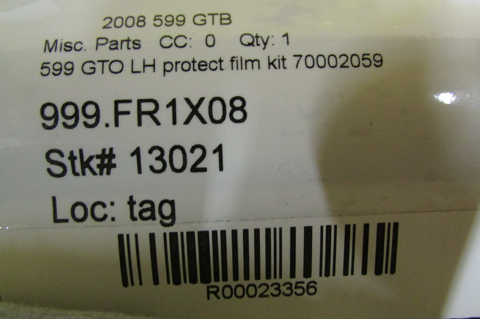 Ferrari 599 GTO, LH, Protect Film Kit, New, P/N 70002059