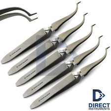 5 Pieces Dental Buccal Tube Tweezers Slim Orthodontic Bracket Placing Holding CE