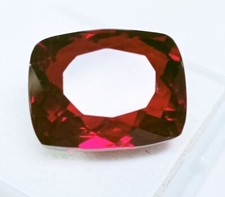 Flawless Natural Red Pyrope Garnet Cushion Cut Certified 15.65 Ct Loose Gemstone