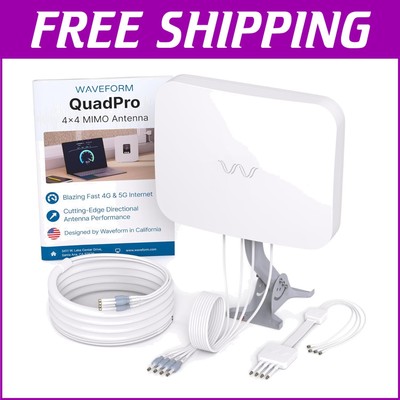 QuadPro 4x4 MIMO Signal Booster Kit for 4G/5G Routers - T-Mobile, Verizon, AT&T