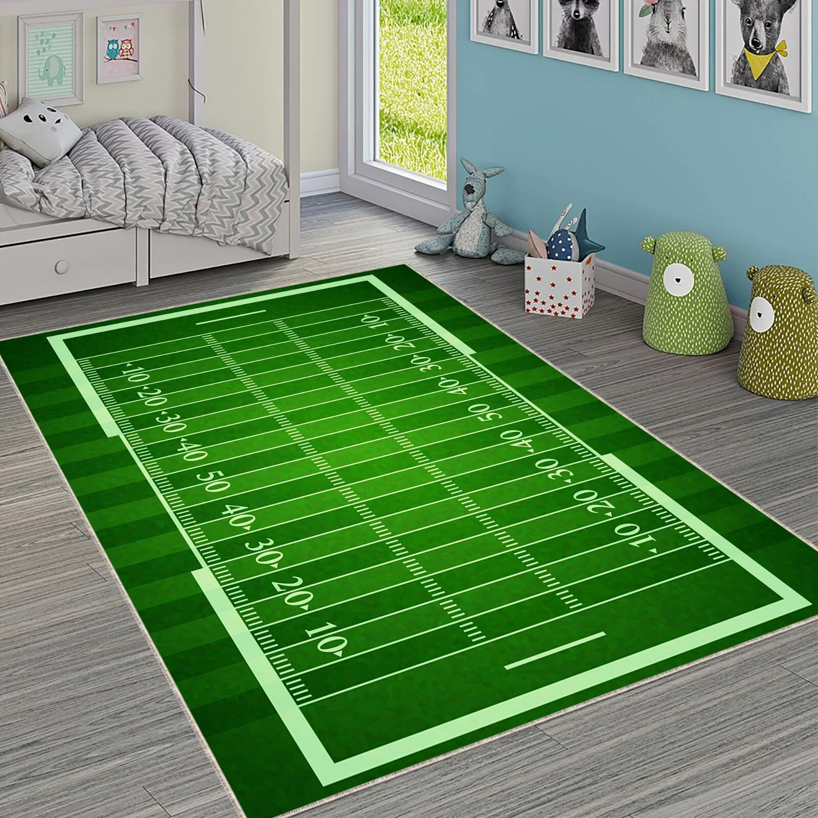 American Football Field Rug