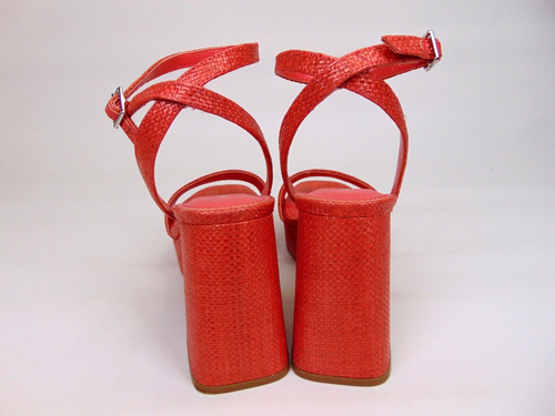 Marc Fisher Sadel Square Toe Open Block Heels Platform Sandals Women's Size 7.0 - 第 6/11 張圖片