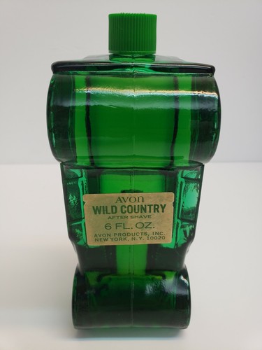 VINTAGE AVON GREEN GLASS CAR WILD COUNTRY MEN'S COLOGNE DECANTER 6 OZ. Brand new - Picture 7 of 9