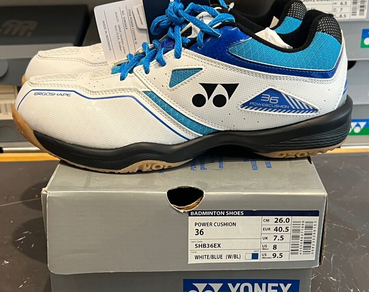 Кроссовки для бадминтона Yonex Power Cushion 36 унисекс спортивные синие US558 NWT SHB36EX 17190₽