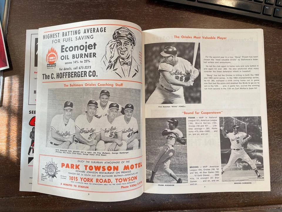 Earl Weaver HOF Orioles Signed Autograph Auto 1970 ALCS Game Program RARE PSADNA - Image 3 of 4